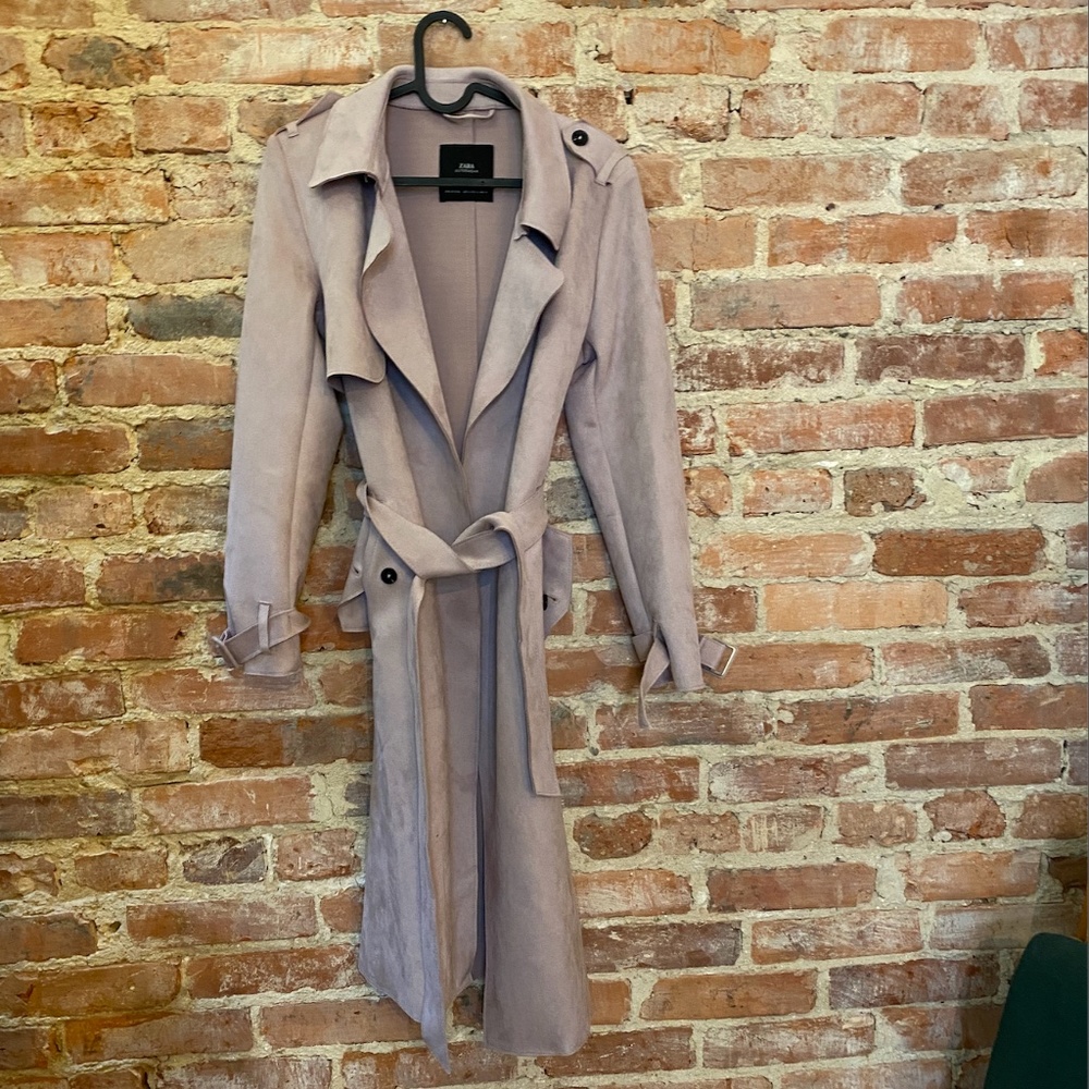 Zara dusty pink trench coat